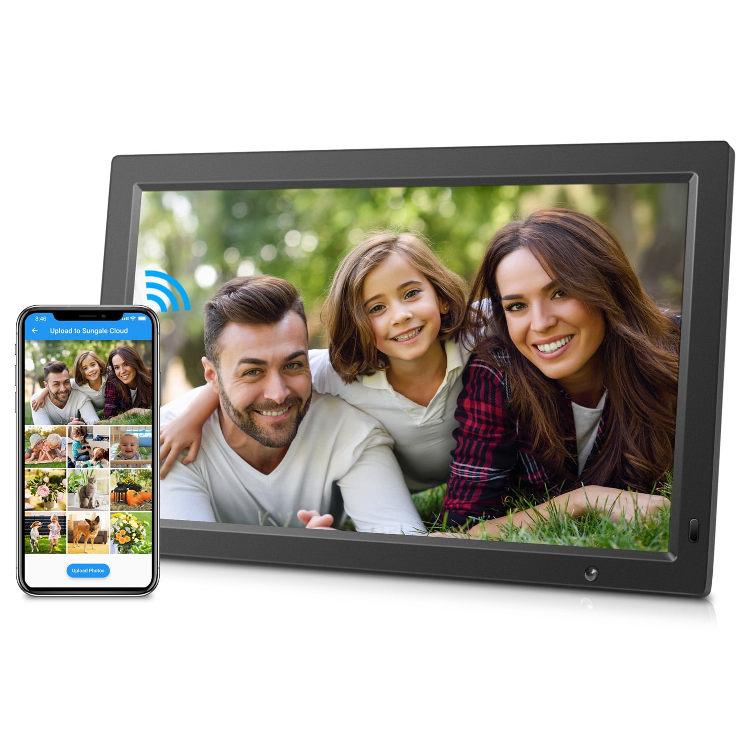 Sungale 19" Cloud Digital Photo Frame with 20GB Storage, App & Computer Remote Management, Easy Setup