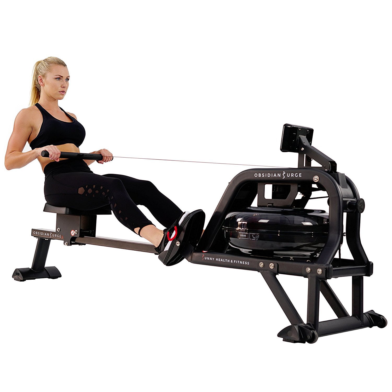 Sunny Health & Fitness Water Rowing Machine, Full Body Home Exercise Rower Workouts SF-RW5713