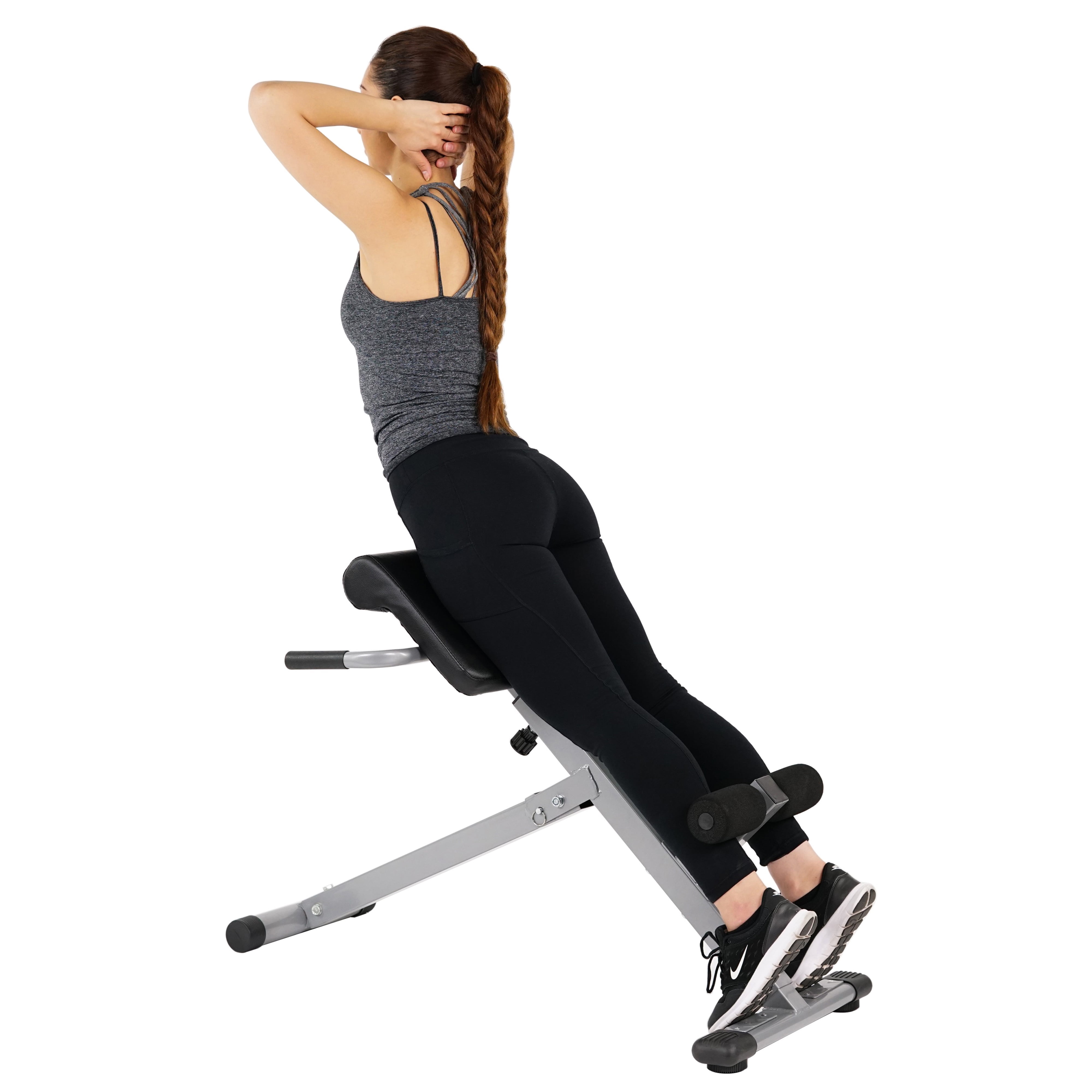 Sunny Health & Fitness Foldable Hyperextension Roman Chair w/Back Extension w Free SunnyFit® App Membership - SF-BH6629
