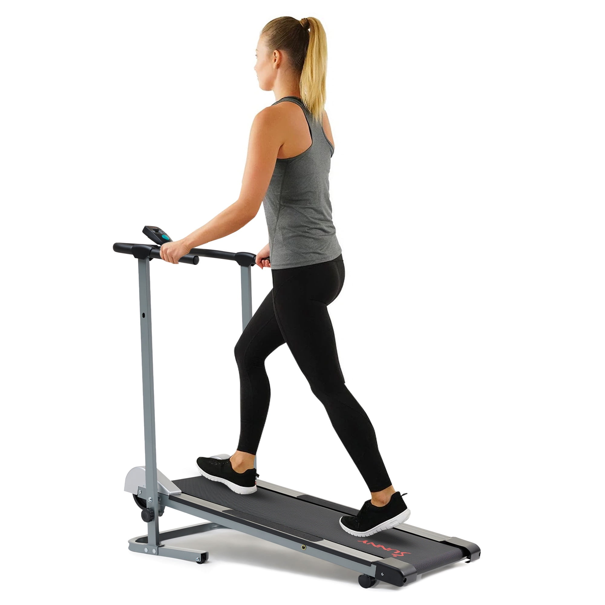 Sunny Health & Fitness Non Powered Manual Treadmill, Compact Foldable & No Electricity Required SF-T1407M