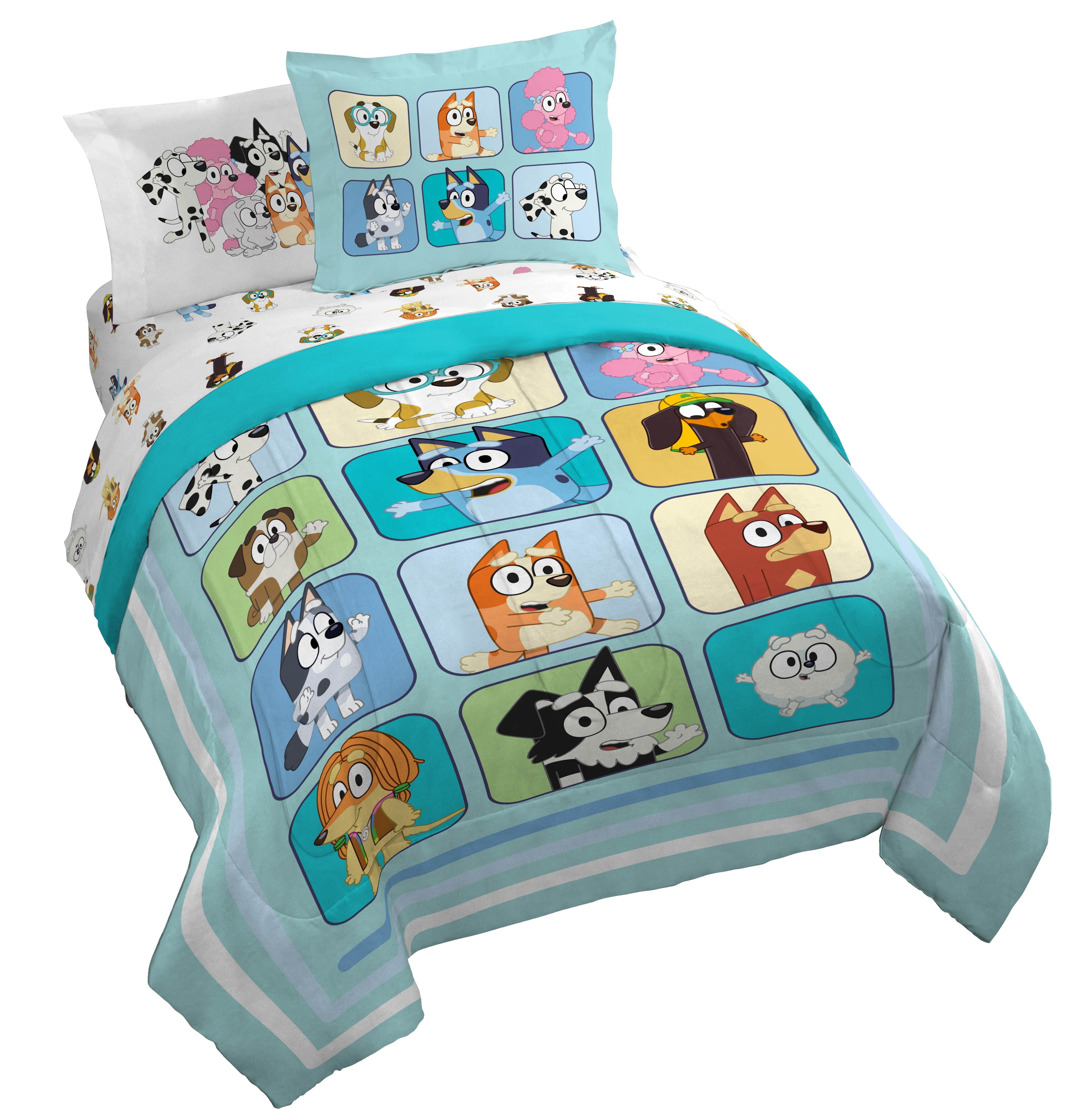 Sunny Side Up Bluey 4-Piece Kids Bedding Set, Twin