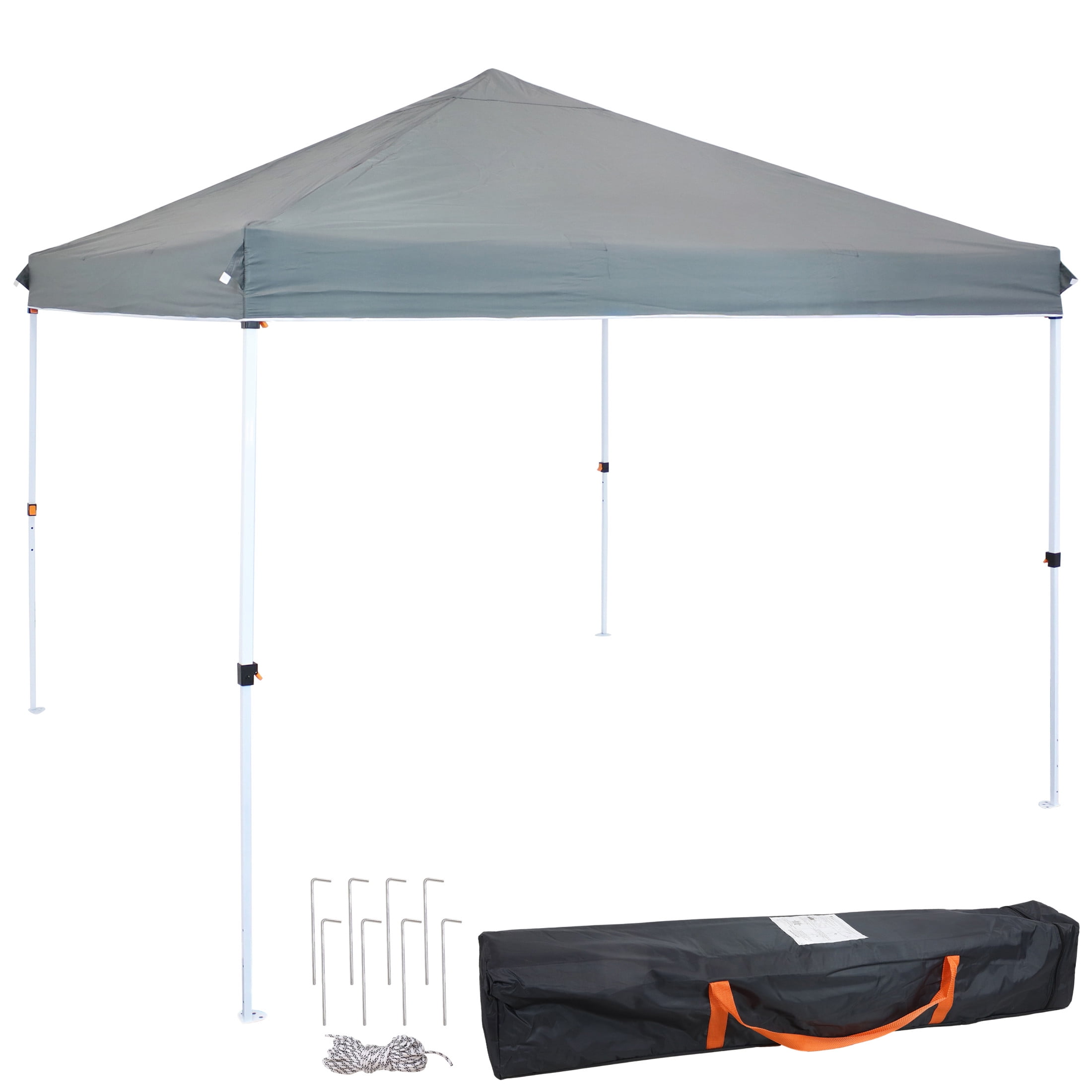 Sunnydaze 10' x 10' Gray Solid Standard Pop-Up Outdoor Canopy with Carrying Bag