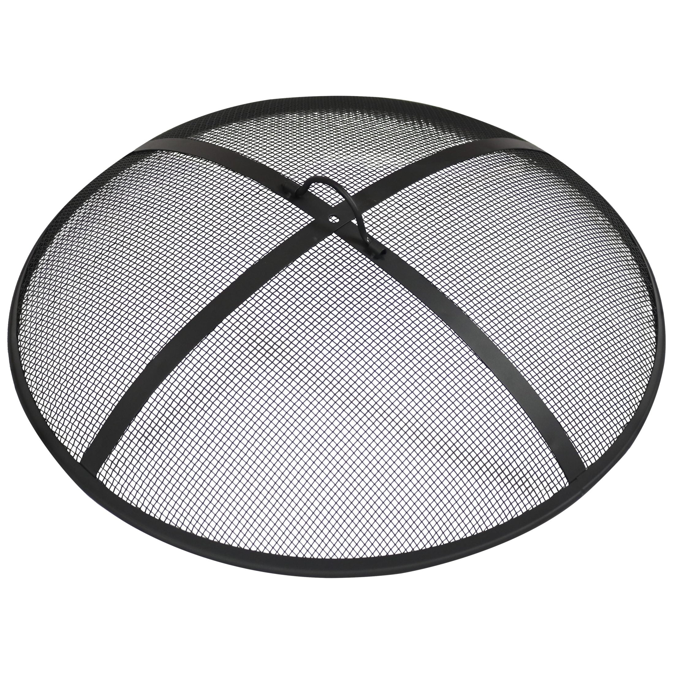 Sunnydaze 22" Round Steel Mesh Heavy-Duty Fire Pit Spark Screen with Handle