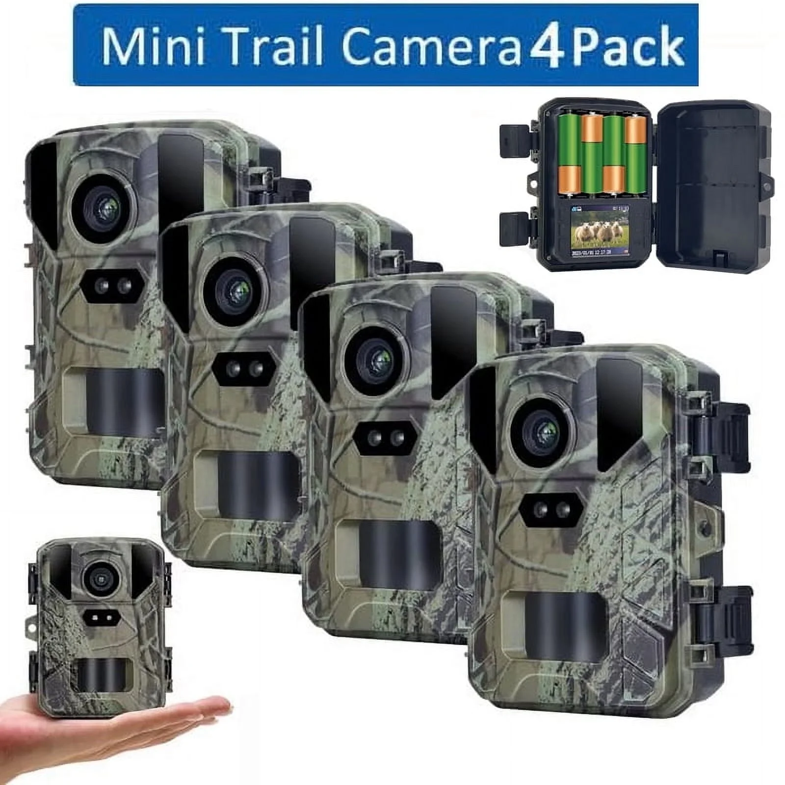 Suntekcam Waterproof Night Vision Hunting Trail Monitors, 4 Pack