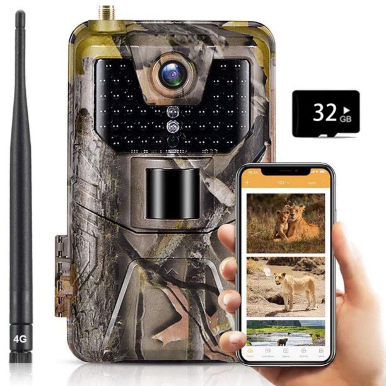 SuntekCam 4G Cellular Trail Camera - 36MP 4K Wildlife Hunting Cameras With Night Vision APP Control