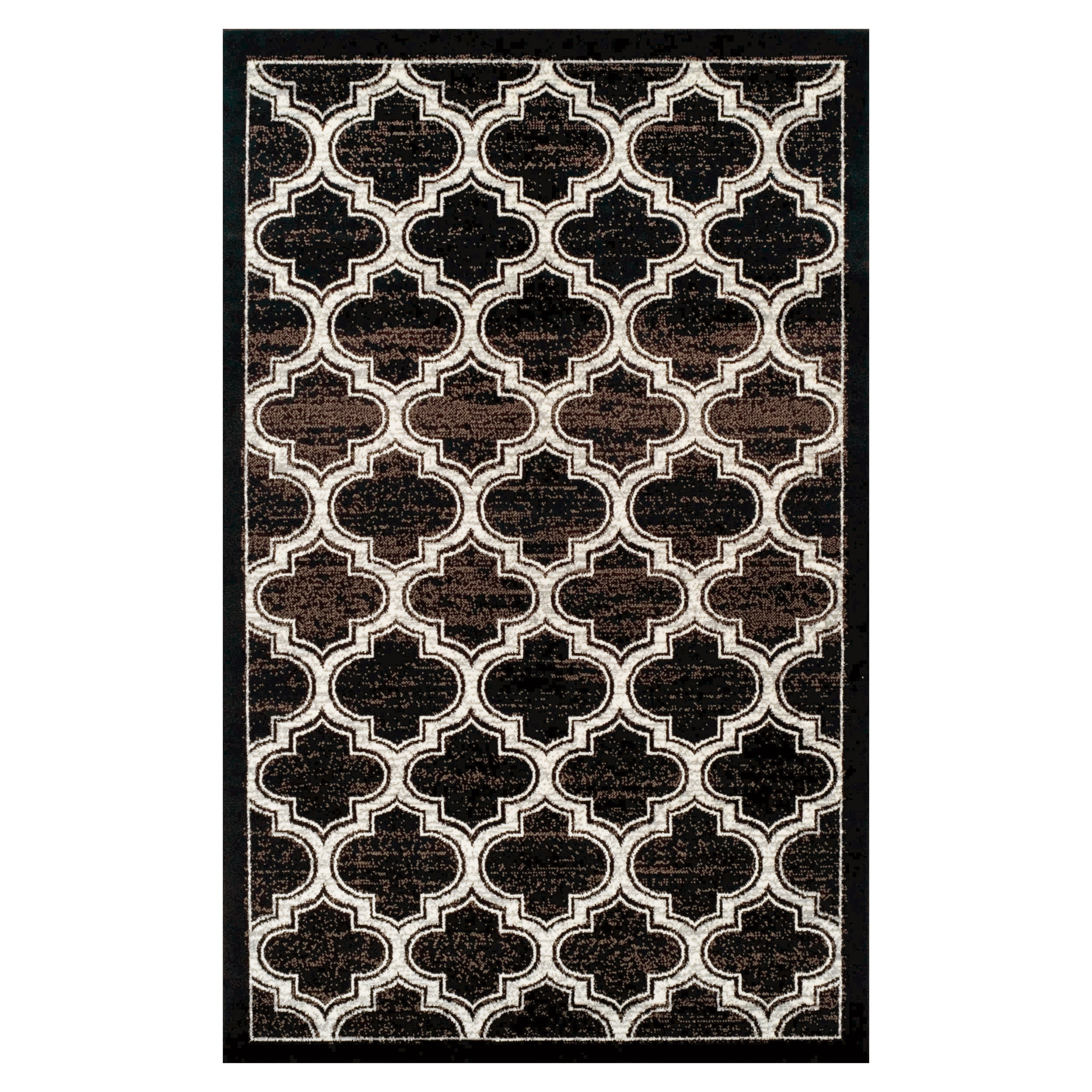Superior Bohemian Trellis Indoor Area Rug, 5'x8', Black
