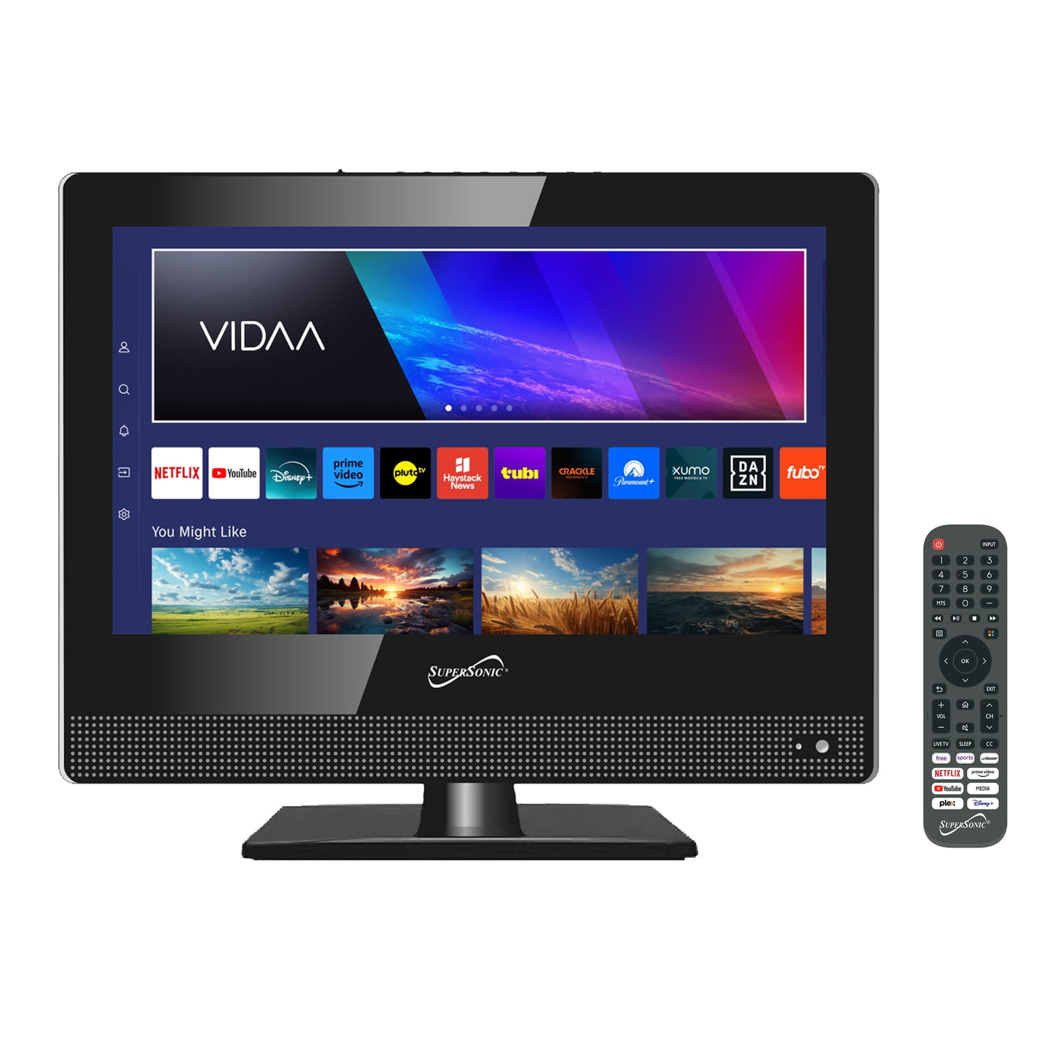 Supersonic 15" VIDAA ACDC Compatible LED Smart TV with Built-In WiFi