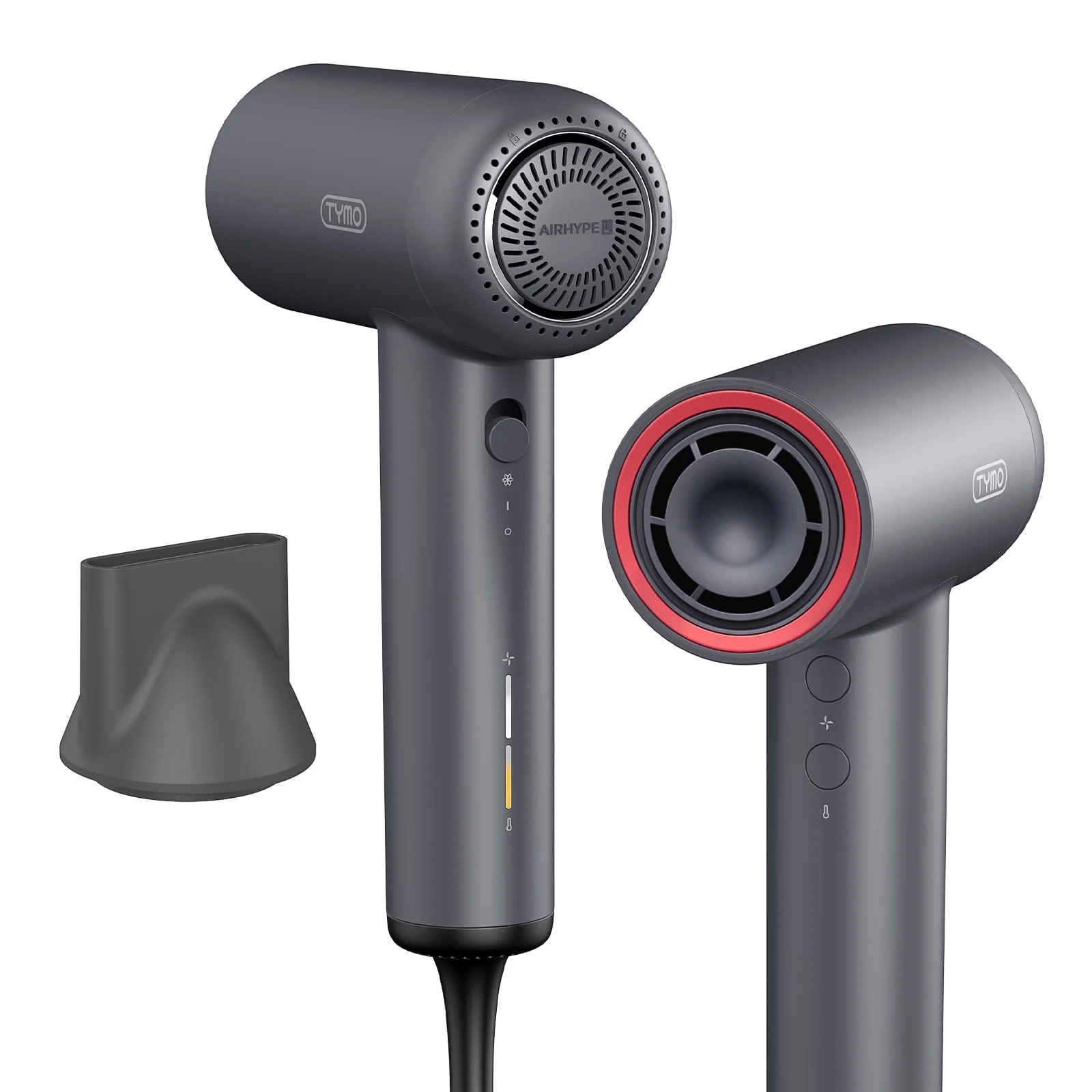 TYMO Ionic Hair Dryer, Professional 1500W High Speed for Fast Drying, Lightweight Blow Dryer with Low Noise, 4 Temps & 3 Speeds, Black