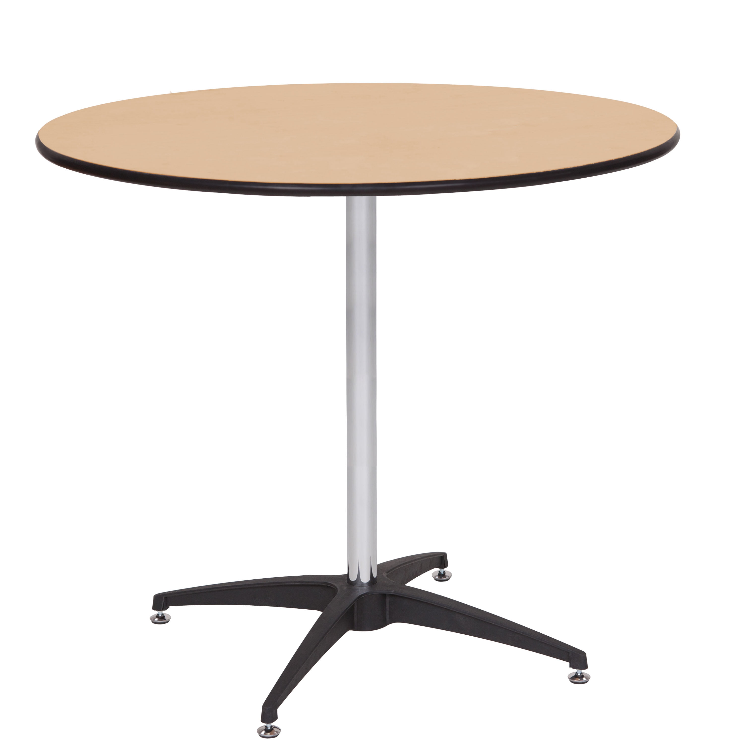 Table - 36" WFT Series Russian Birch Wood Round - Rubber Edge - Cocktail 30"&42" Kit