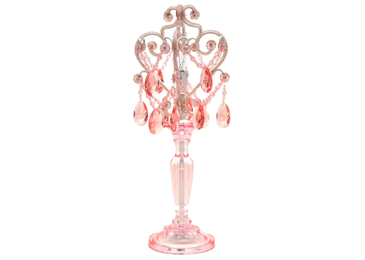 Tadpoles Table Lamp Chandelier in Pink Sapphire