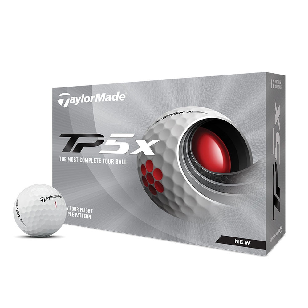 TaylorMade TP5X Urethane Golf Balls, 12 Pack, White