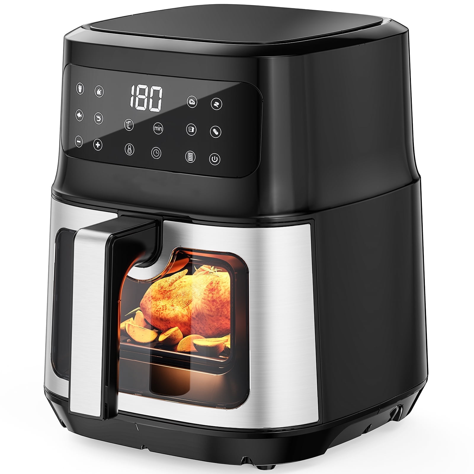 TaoTronics Air Fryer, 5.3 Qt 8-in-1 Airfryer with Viewing Window Smart Touch, Non-Stick, 1700W