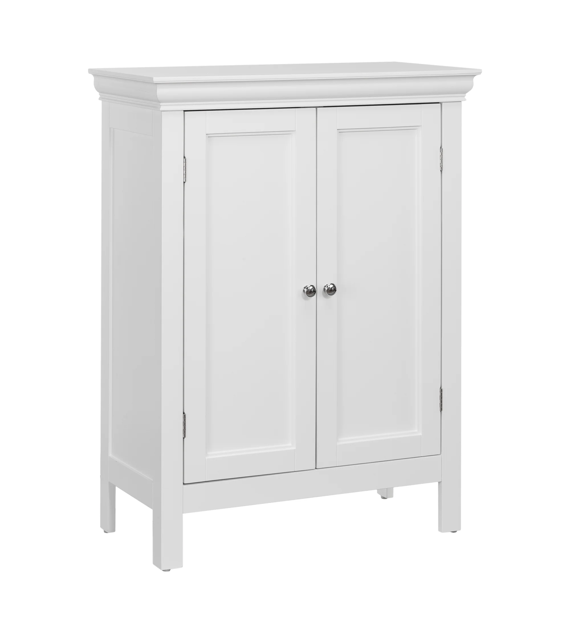 Teamson Home Stratford Wooden Floor Accent Cabinet with 2 Shelves, White