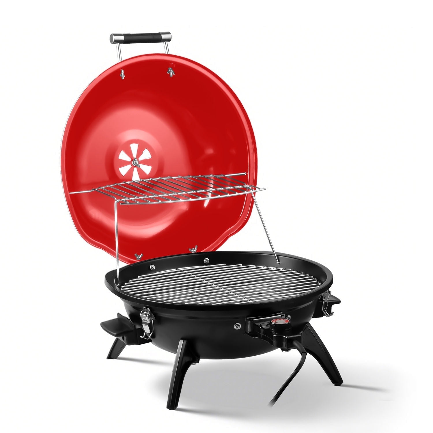 Techwood 11 inch 1600W Electric BBQ Grill with Portable Cooking