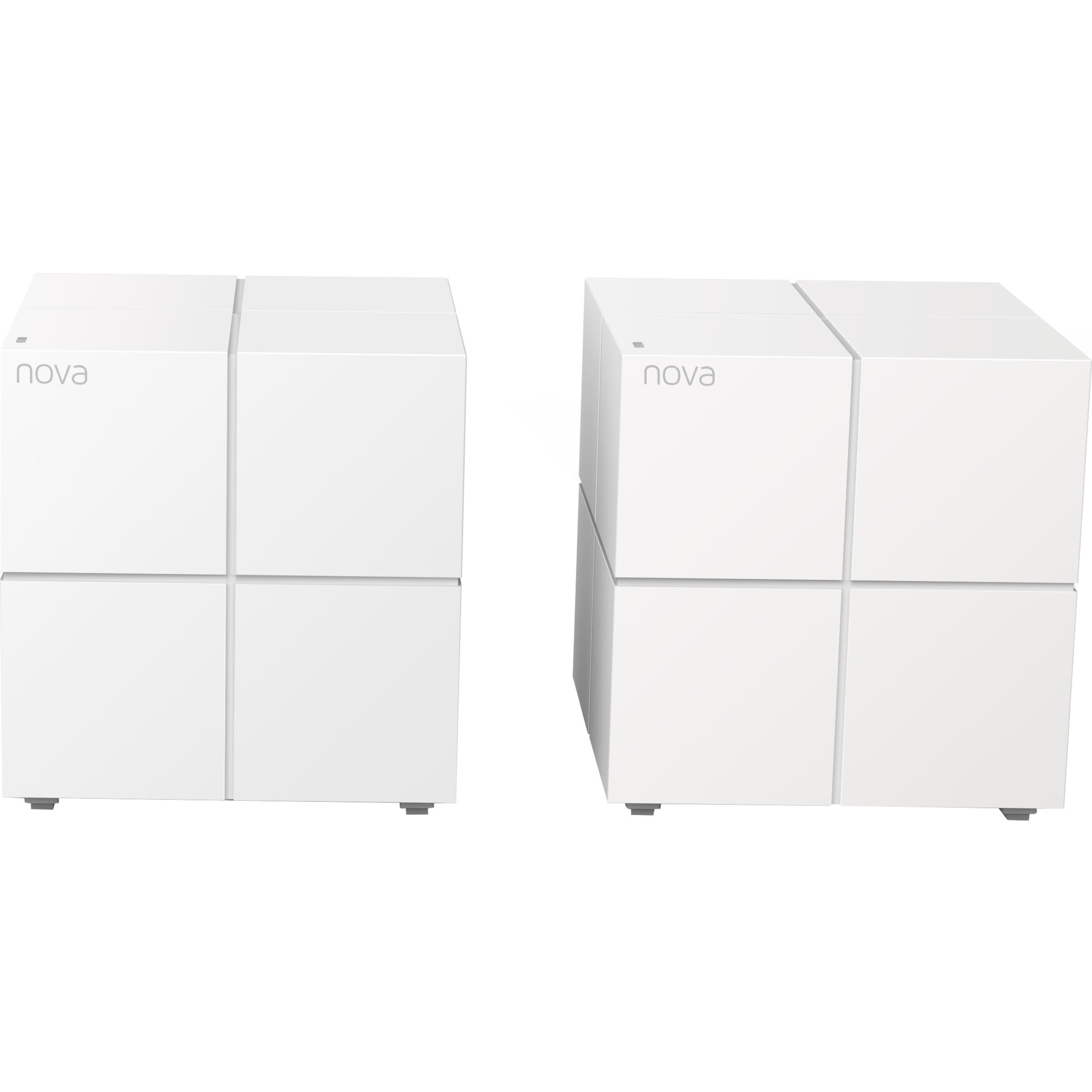 Tenda Nova MW6 - - Wi-Fi system - (2 routers) - up to 6,000 sq.ft - mesh - 1GbE - Wi-Fi 5 - Dual Band