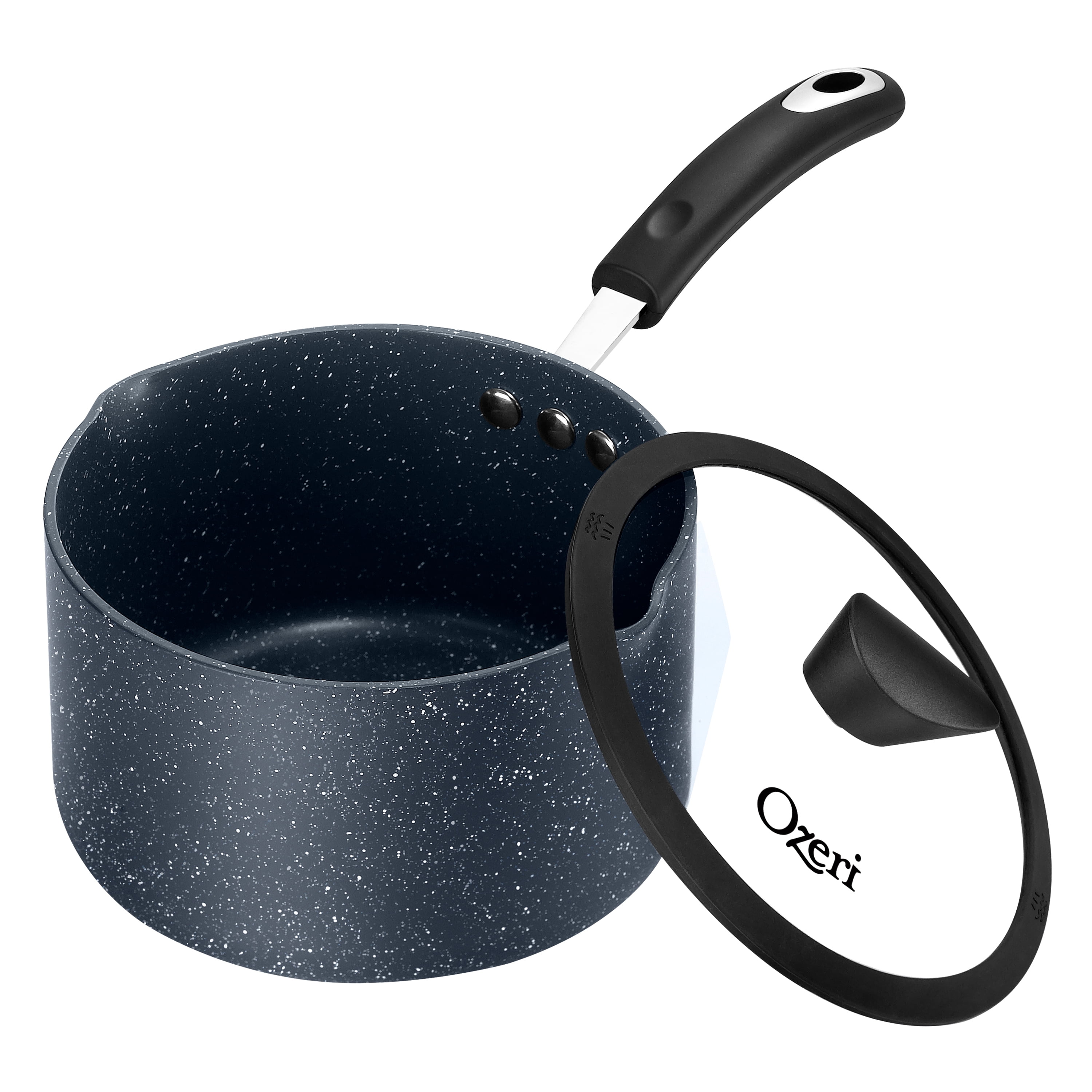 The All-in-One Stone Saucepan and Cooking Pot by Ozeri -- 100% APEO, GenX, PFBS, PFOS, PFOA, NMP and NEP-Free German-Made Coating
