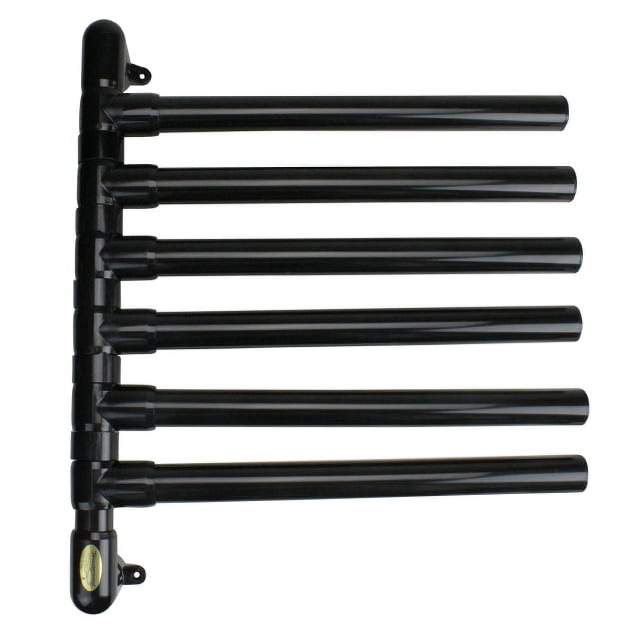 The Original Hanging Towel Rack - 6 Towel Model - Black