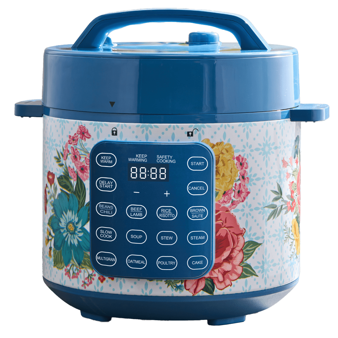 The Pioneer Woman Fancy Flourish 6-Quart Pressure Cooker with Touch Control Display