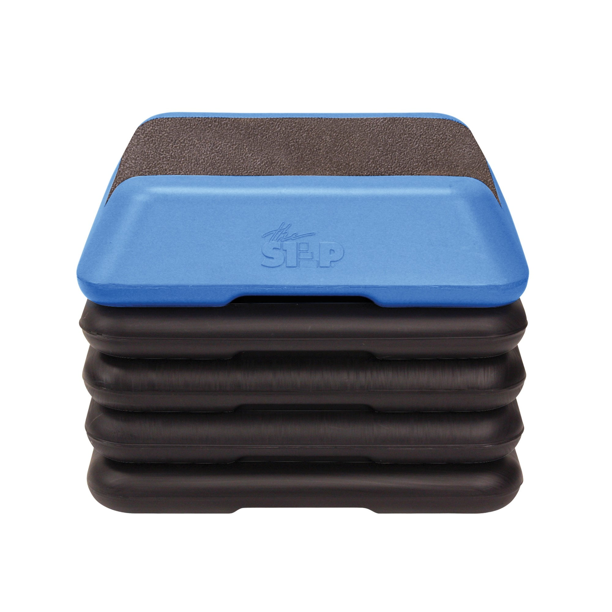 The Step High Step Aerobic Platform with High Step Blue Aerobic Platform and 4 Black Risers