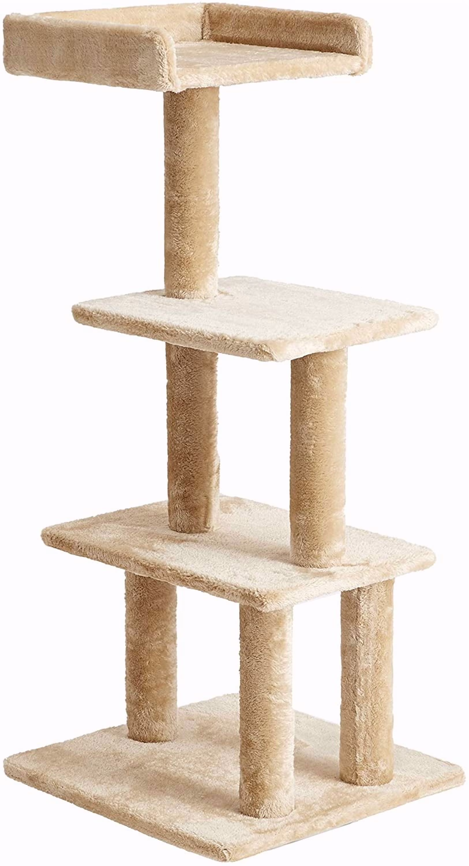 Two by Two Sycamore 44.1-inch Cat Tree, Cat Tower, Scratch Pad & Playground