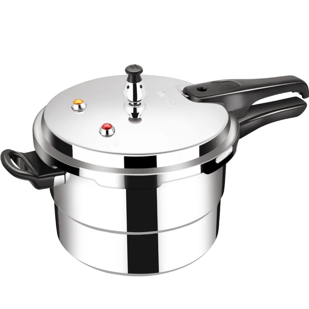 Tyethy Aluminum Pressure Cooker Nonstick 9L Pressure Canner with One-Hand Operating Safty Lid, Explosion-Proof Fast Cooking Pressure Cooker Cookware