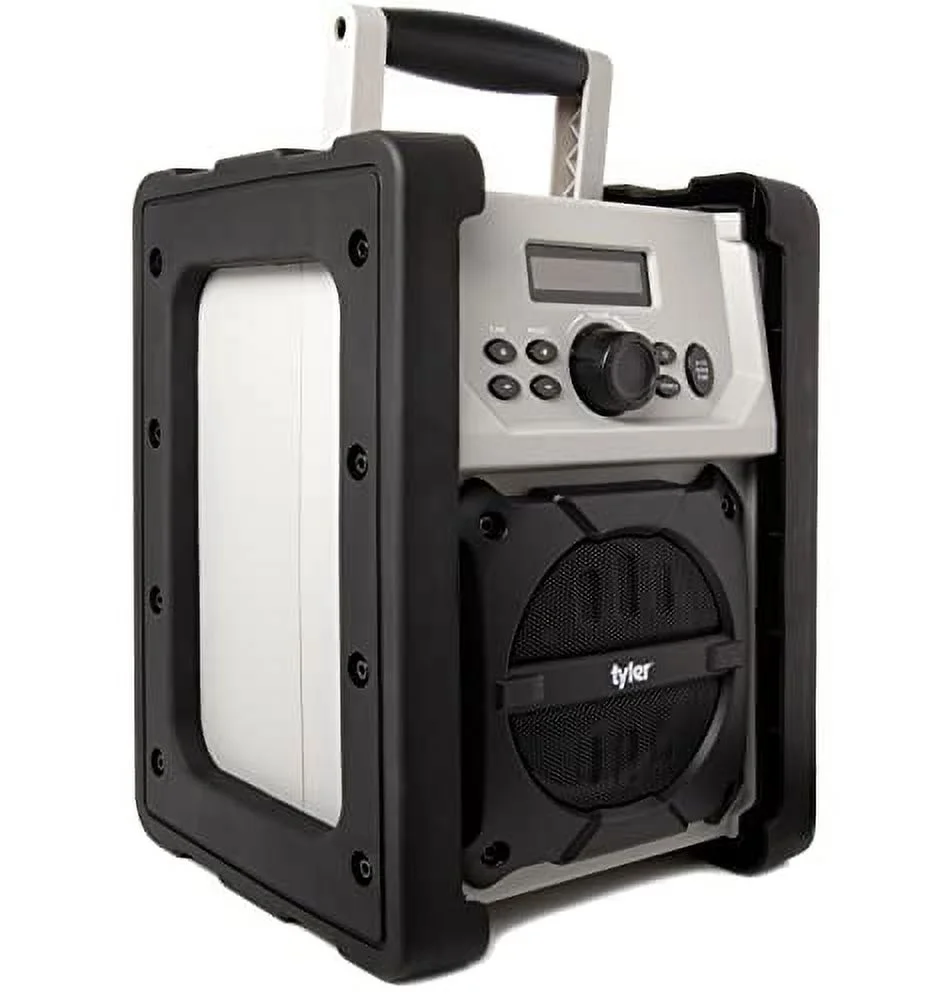 Tyler Bluetooth Jobsite Radio Portable Wireless Speaker - USB - Aux Out - FM Radio - IPX5 - Gray - TWS407