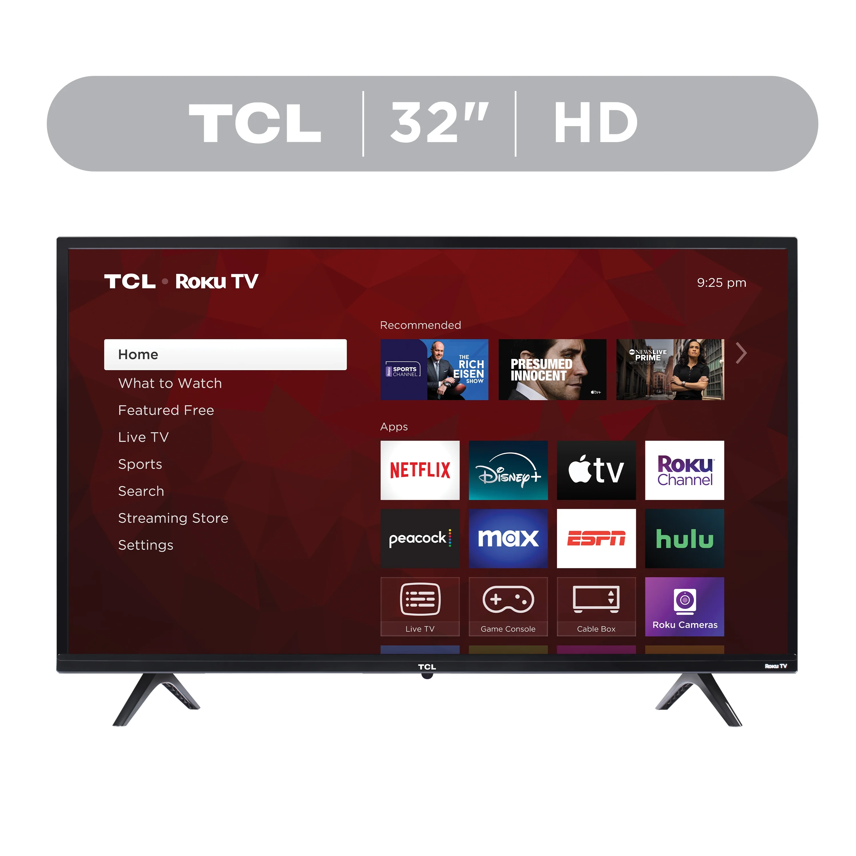 TCL 32” Class S3 (32S331) 720p HD LED Smart TV with Roku TV