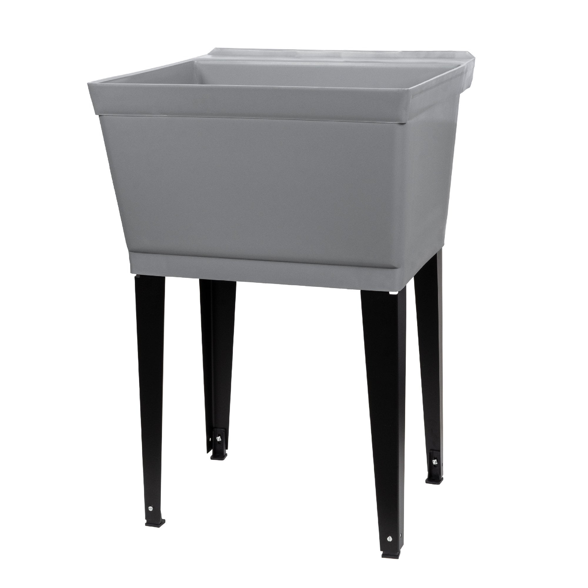 TEHILA Grey Freestanding Floor Mount Utility Sink for Laundry room, Basement and Garage