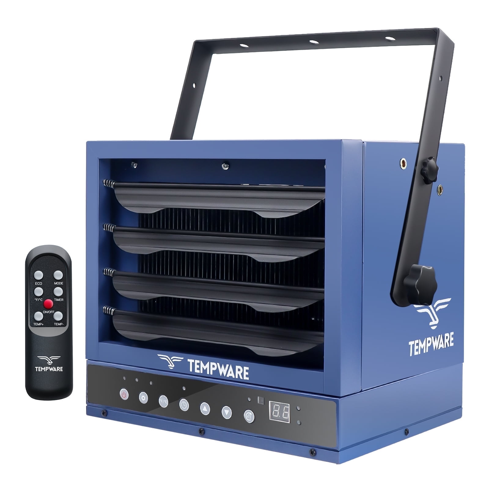 TEMPWARE 240V 7500W Electric Garage Heater with 2 Speed Adjustable Thermostat Fan-forced
