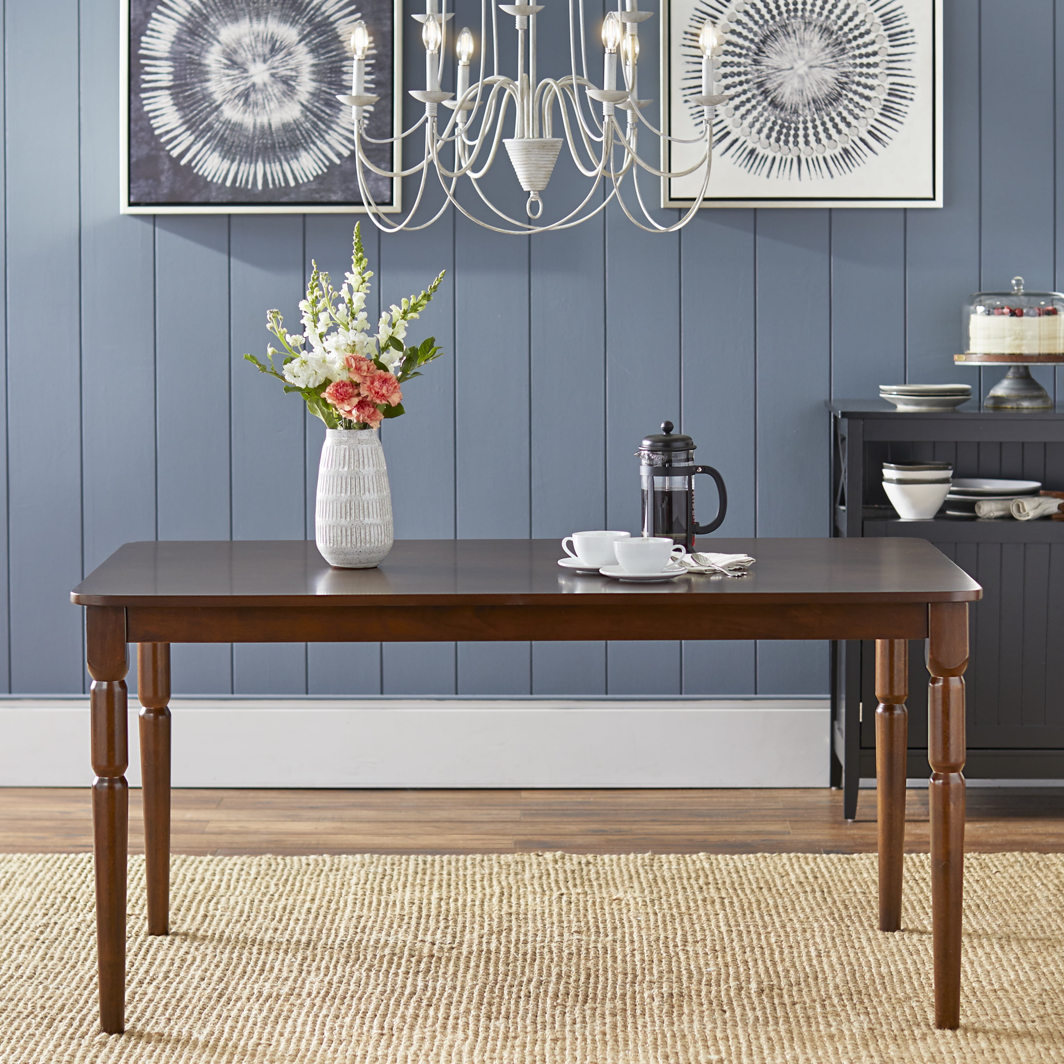 Albury Turned Legs Table, Brown