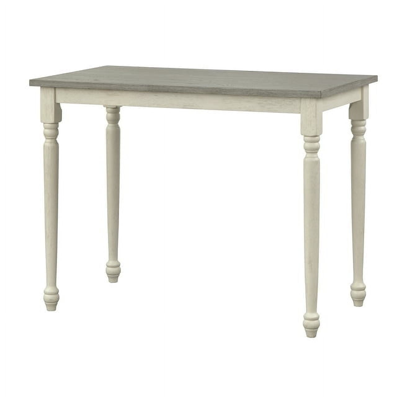 TMS Montreal 48" Indoor Counter Height Dining Table, White/Distressed Gray