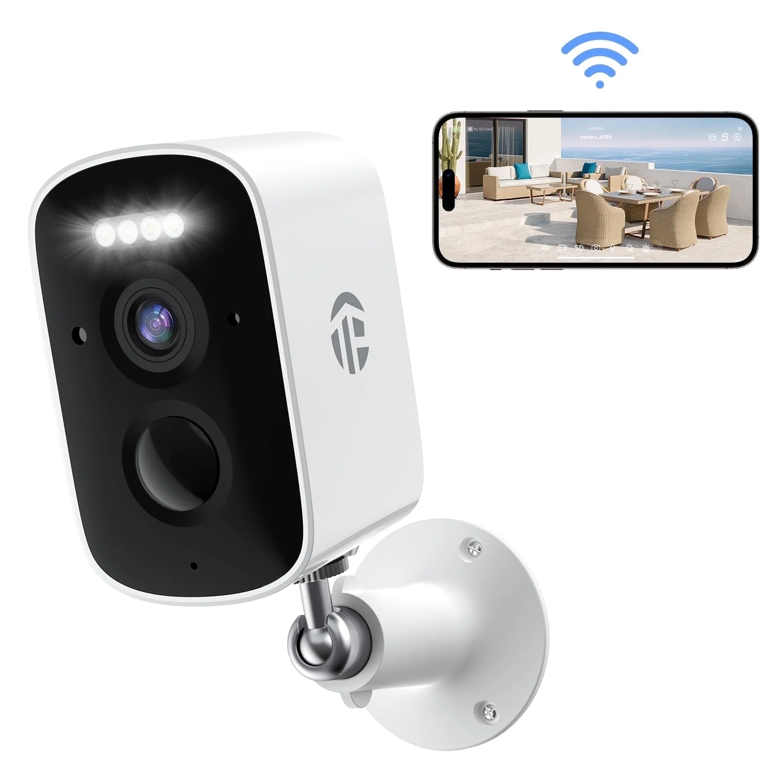 TOPVISION Wireless Security Camera, 3MP,Night Vision,Two-way Audio,Support 2.4G Wifi