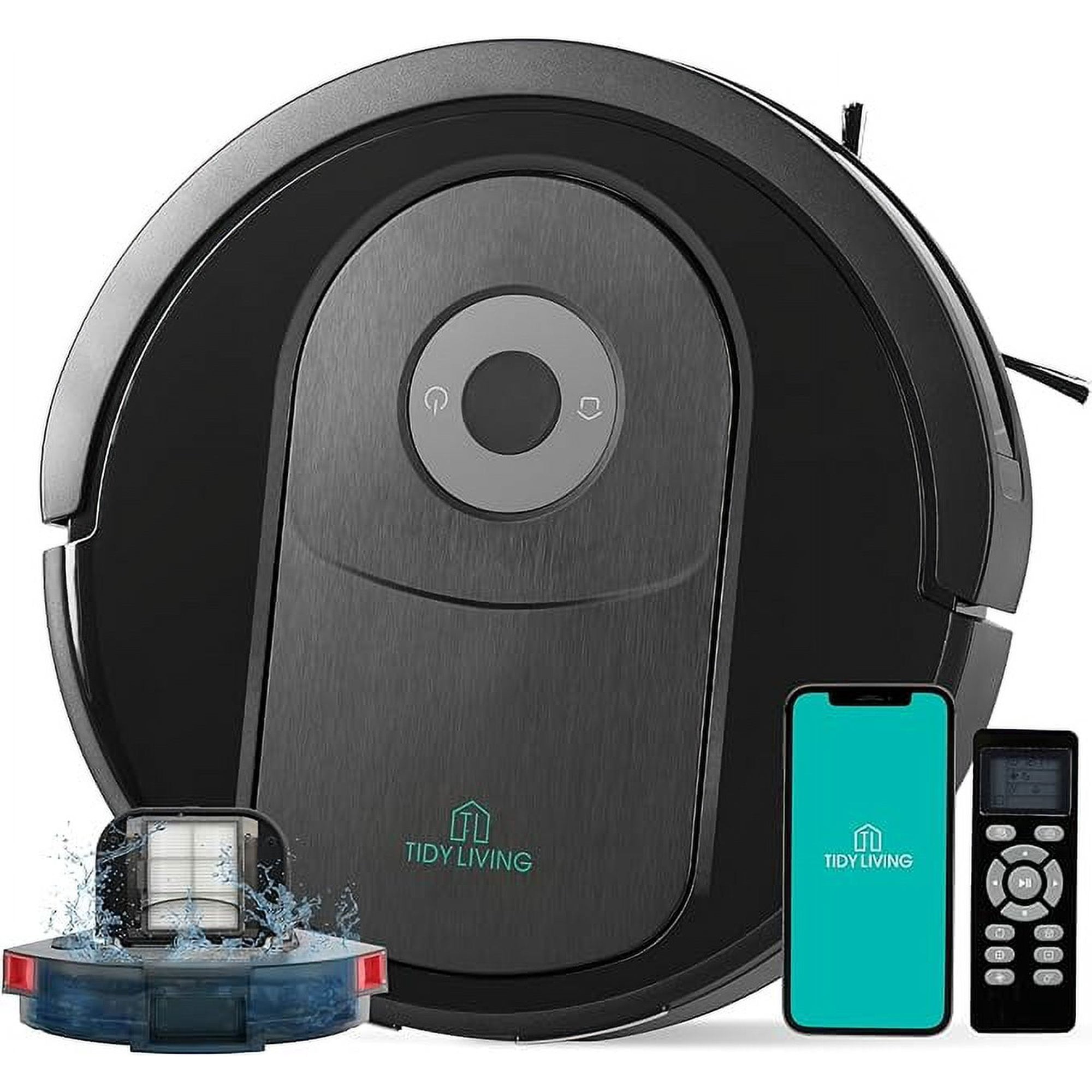 Tidy Living Robot Vacuum Cleaner,2 in 1 Robot Vacuum and Mop with 4000Pa/WiFi/Self-Charging for Hard Floors,Low Pile Carpet,New