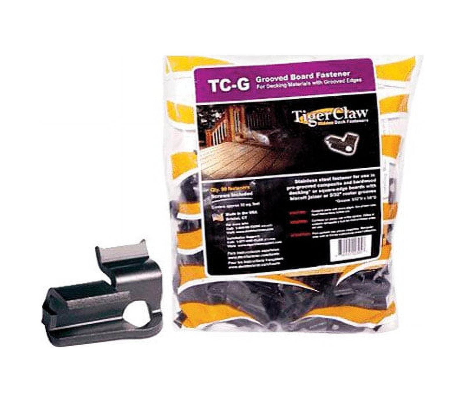 TigerClaw Black Oxide Hidden Deck Fastener 90 pk