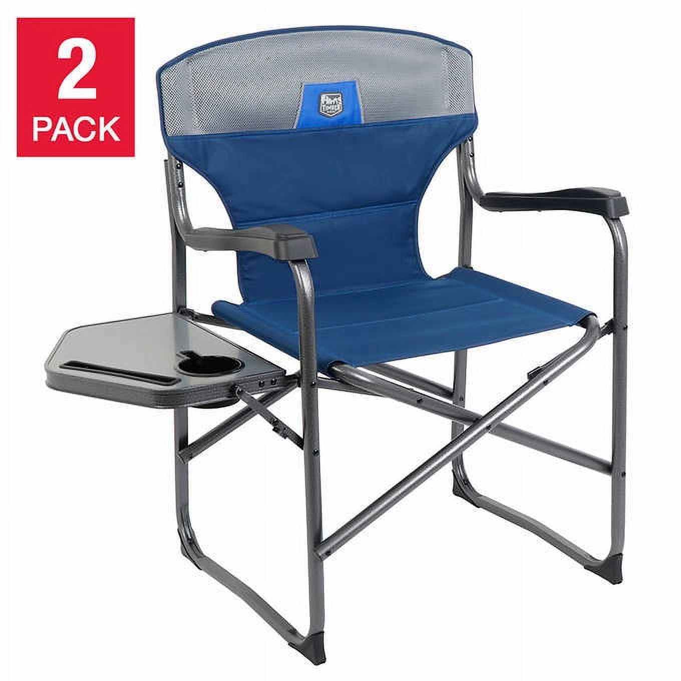Timber Ridge Foldable Folding & Stacking Chairs, Blue (Set of 2)