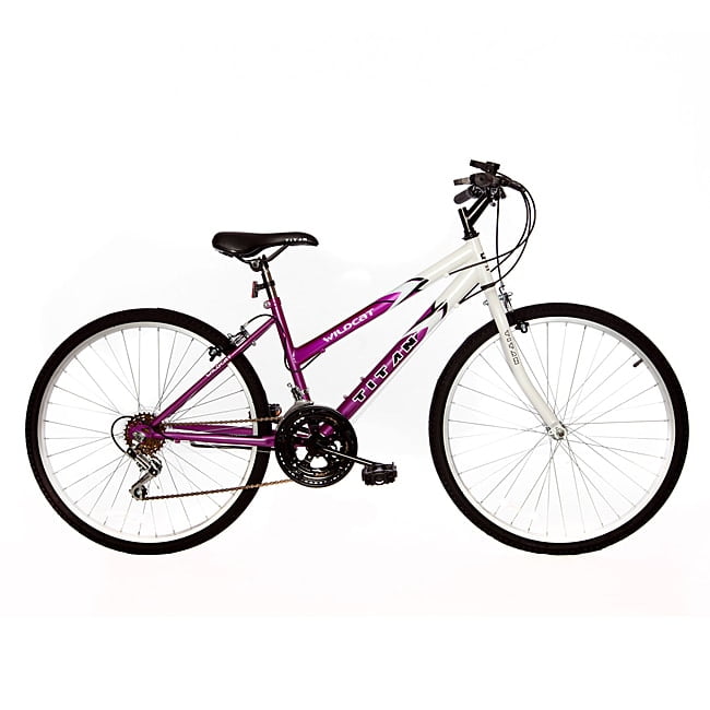 Titan Wildcat 18-Speed Women's Mountain Bike, Lavender and White