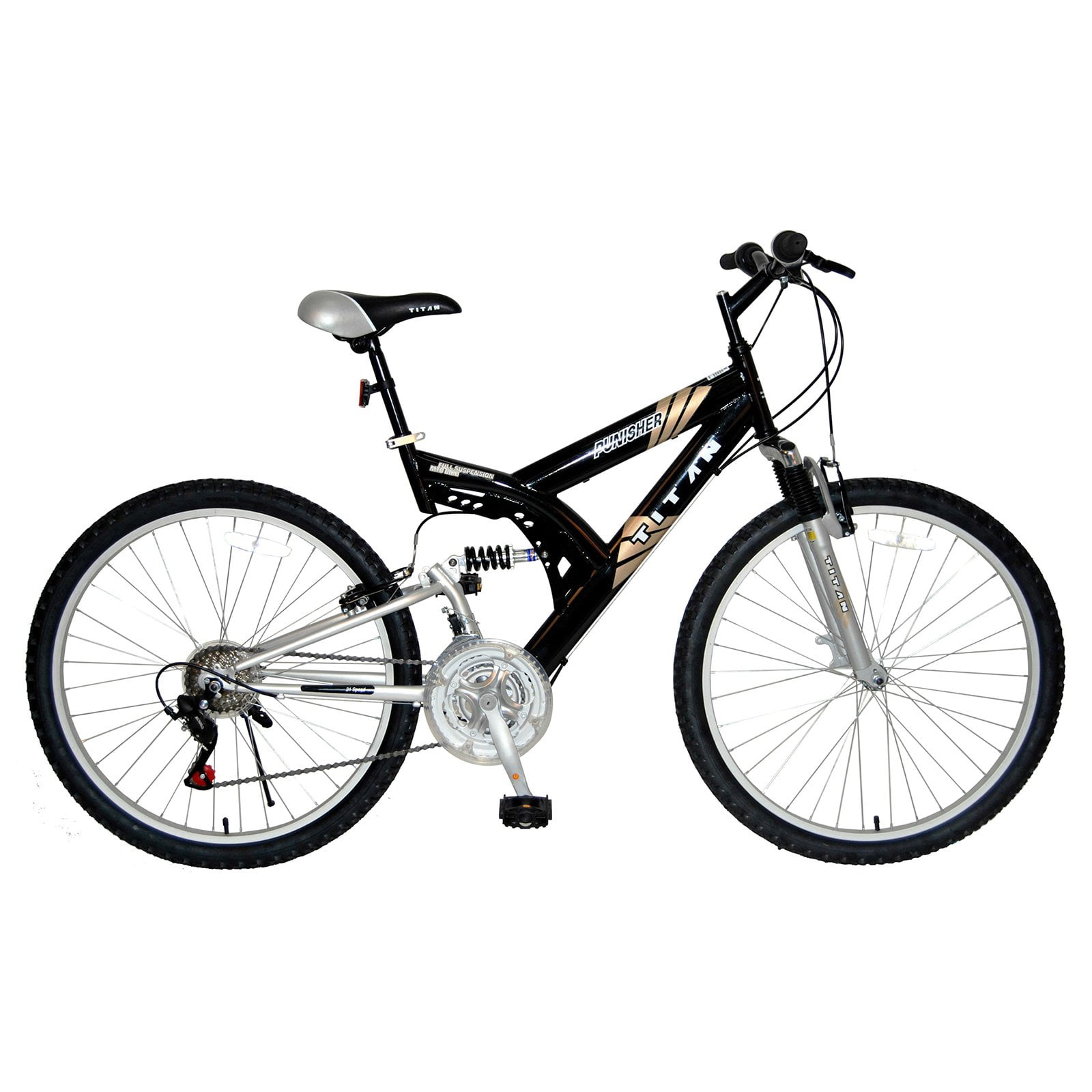 Titan Punisher Dual-Suspension Unisex All-Terrain Mountain Bike