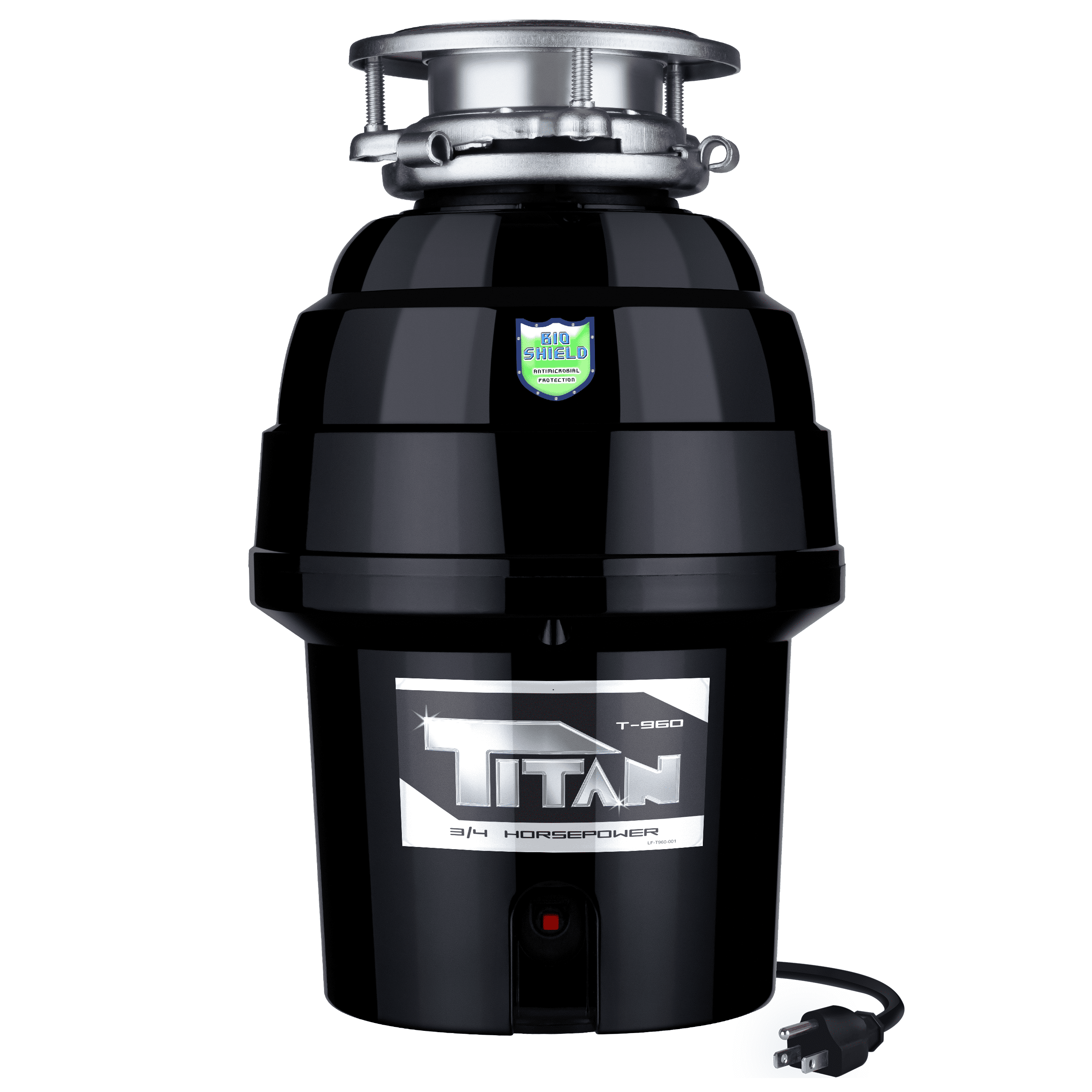Titan 3/4 HP Deluxe Garbage Disposal with Power Cord and Flange 10-US-TN-960-3B