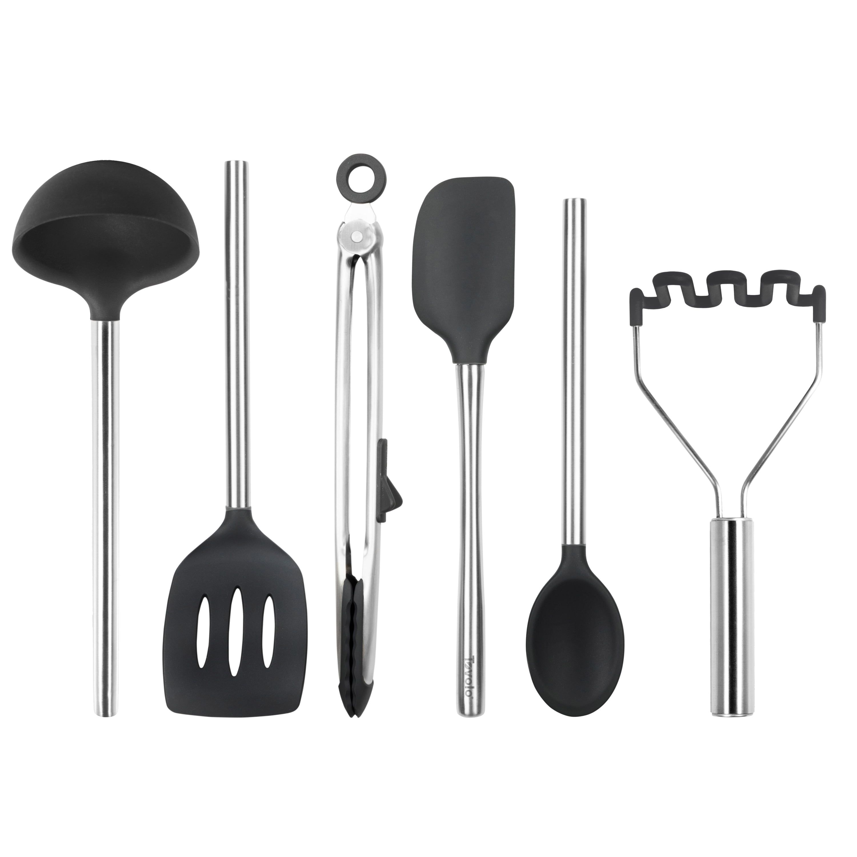 Tovolo Flex-Core Silicone Utensil Set (Set of 6) - Black