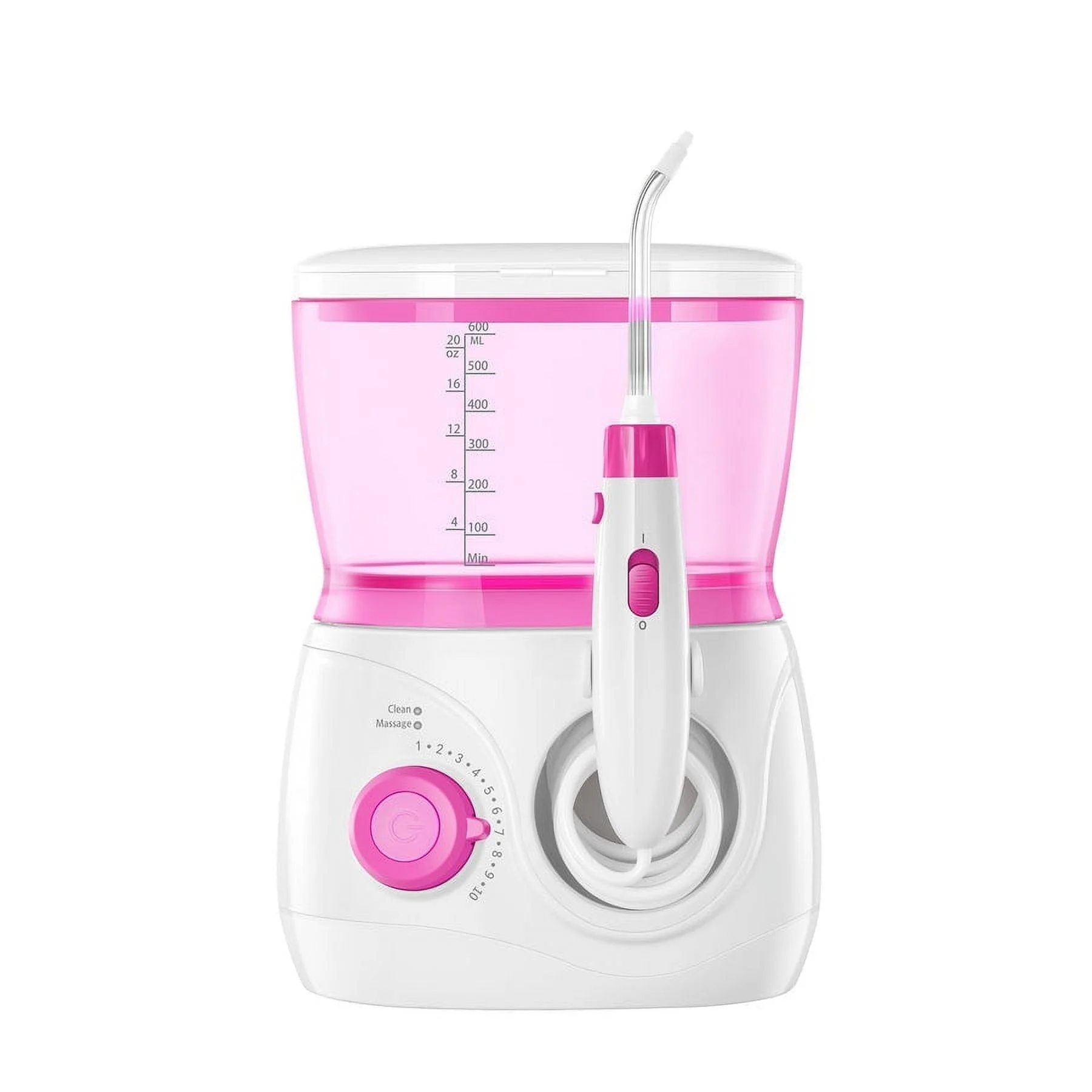 ToiletTree Products Water Flosser for Kids BPA-Free Portable Water Flosser with 600ml Capacity, Pink