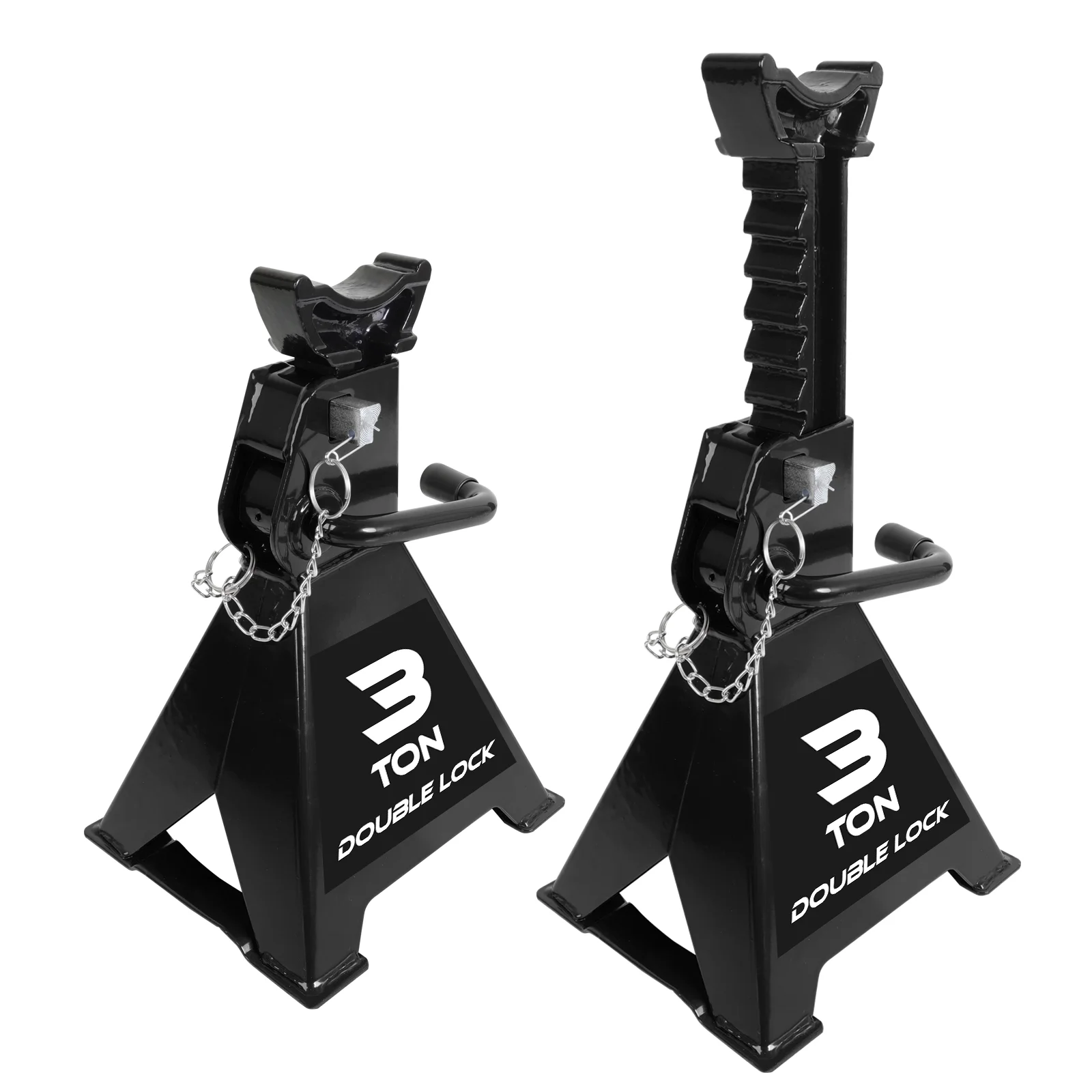 Torin 3 Ton Heavy Duty Jack Stands Double Locking Pins Car Jack Stand, Black, 1 Pair, W43005AB