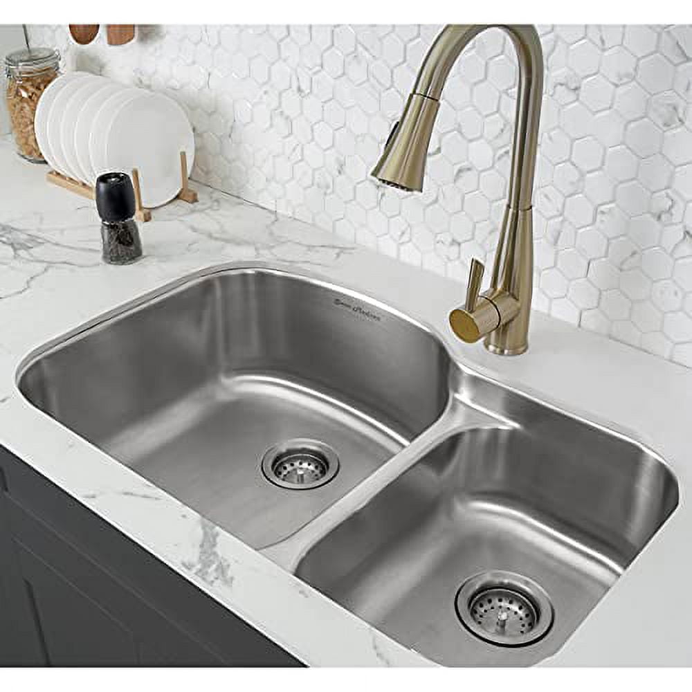 Toulouse 32 x 21 Stainless Steel, Dual Basin, Undermount Kitchen Sink