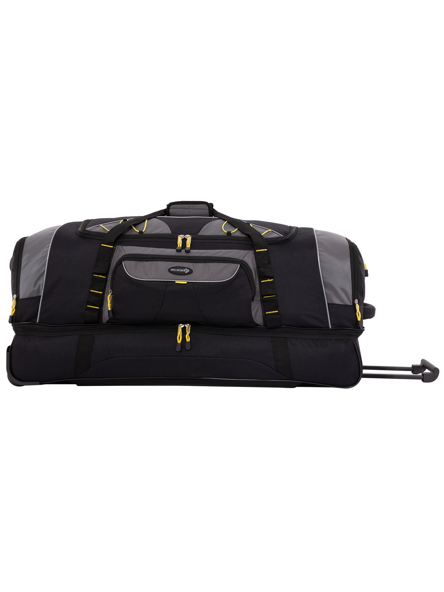 Travelers Club Adventurer 30" 2-Section Drop-Bottom Rolling Duffel Travel Luggage - Black