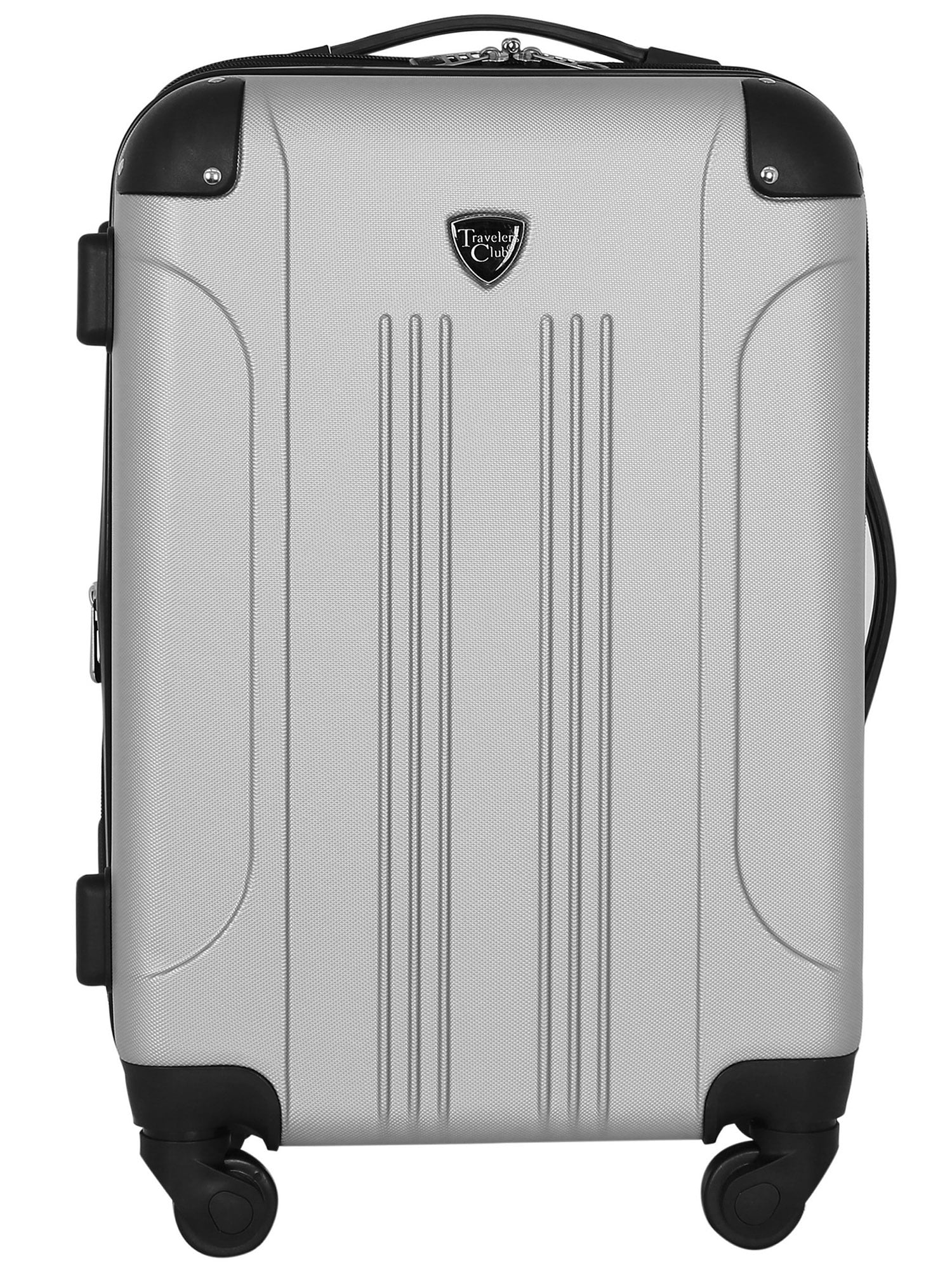 Travelers Club Chicago 20-Inch Hard Side Rolling Carry-on Luggage - Silver