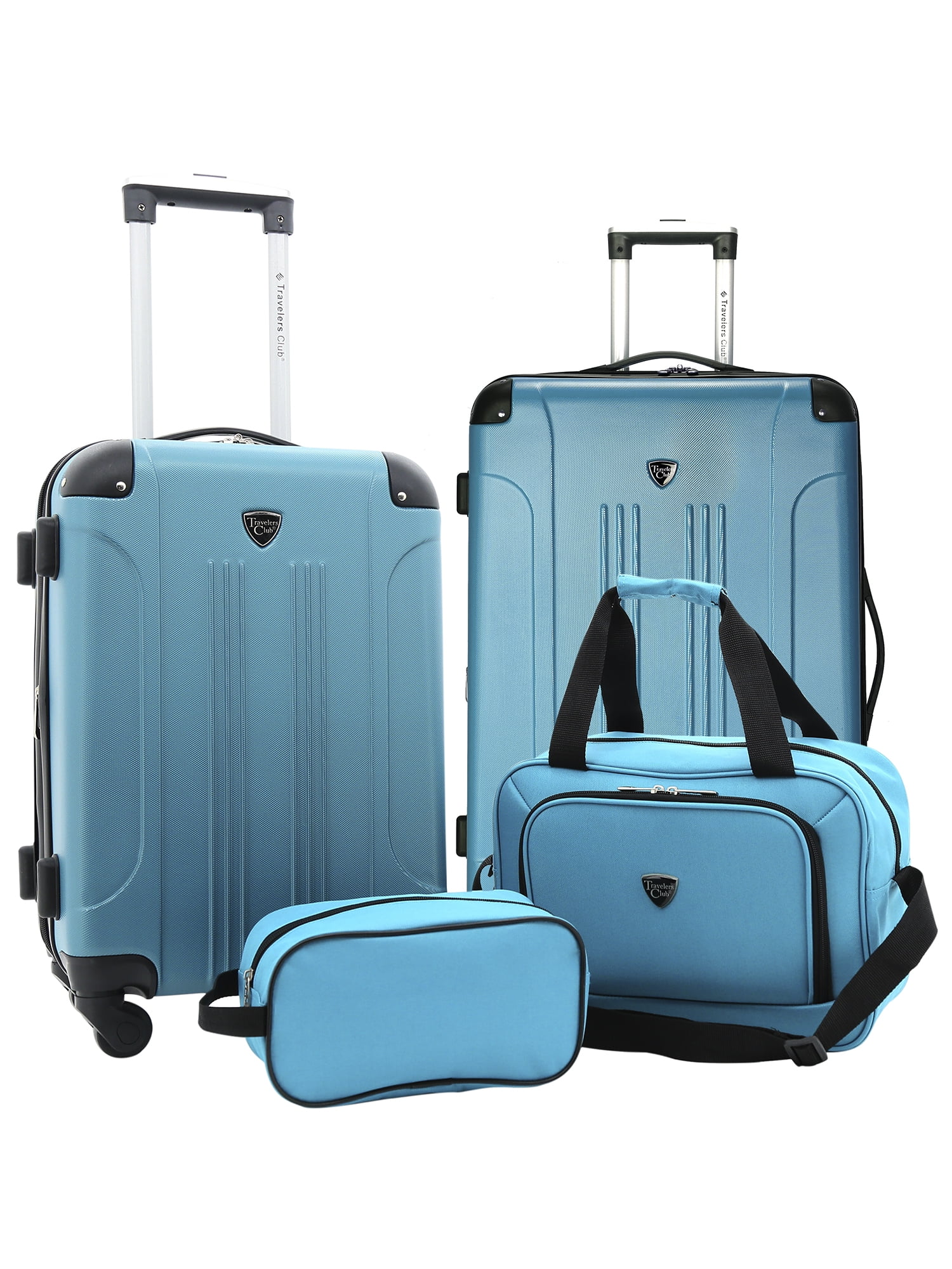 Travelers Club 4-Piece Expandable Chicago Plus Rolling Value Set - Teal