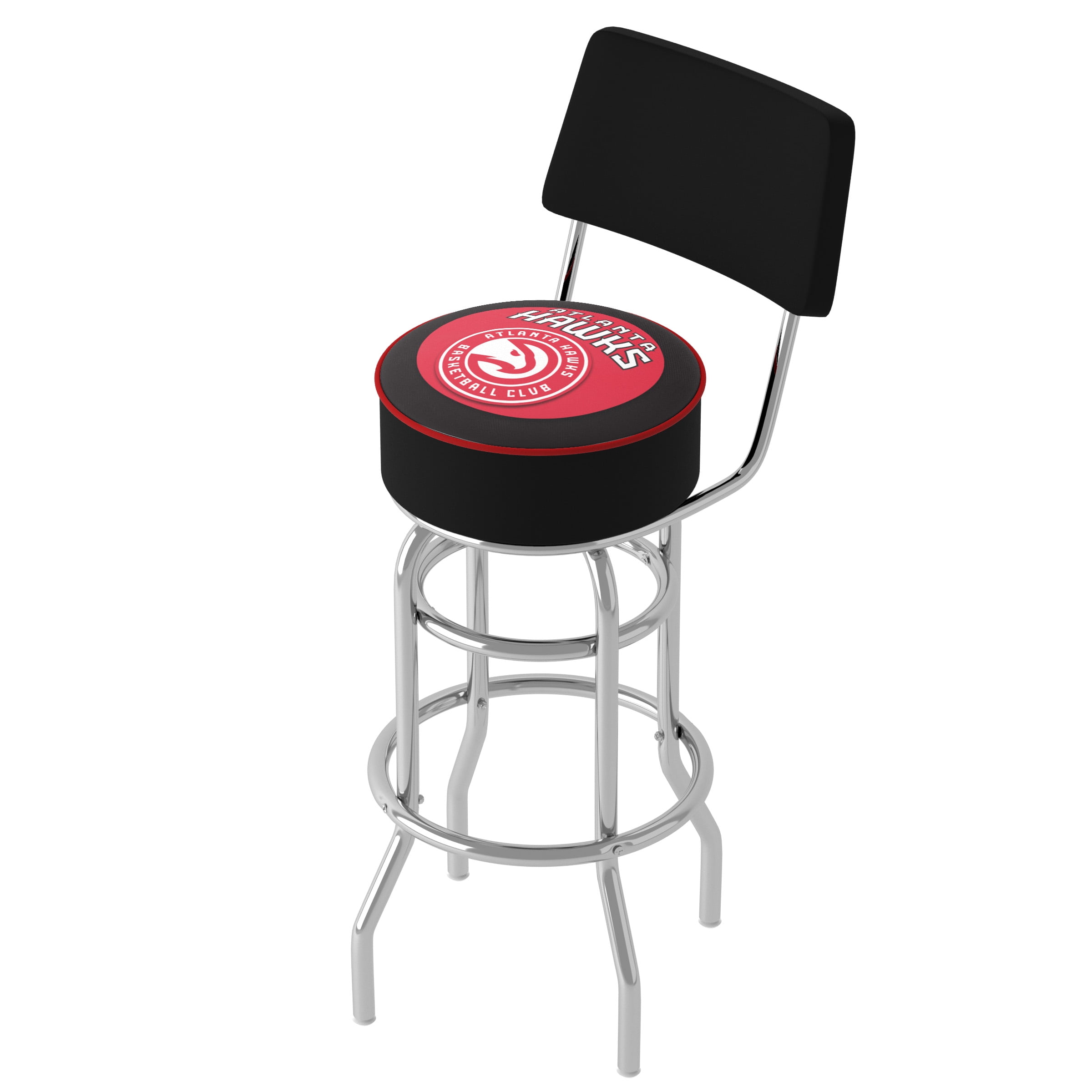 Trademark Gameroom Atlanta Hawks Logo Bar Stool with Back Rest