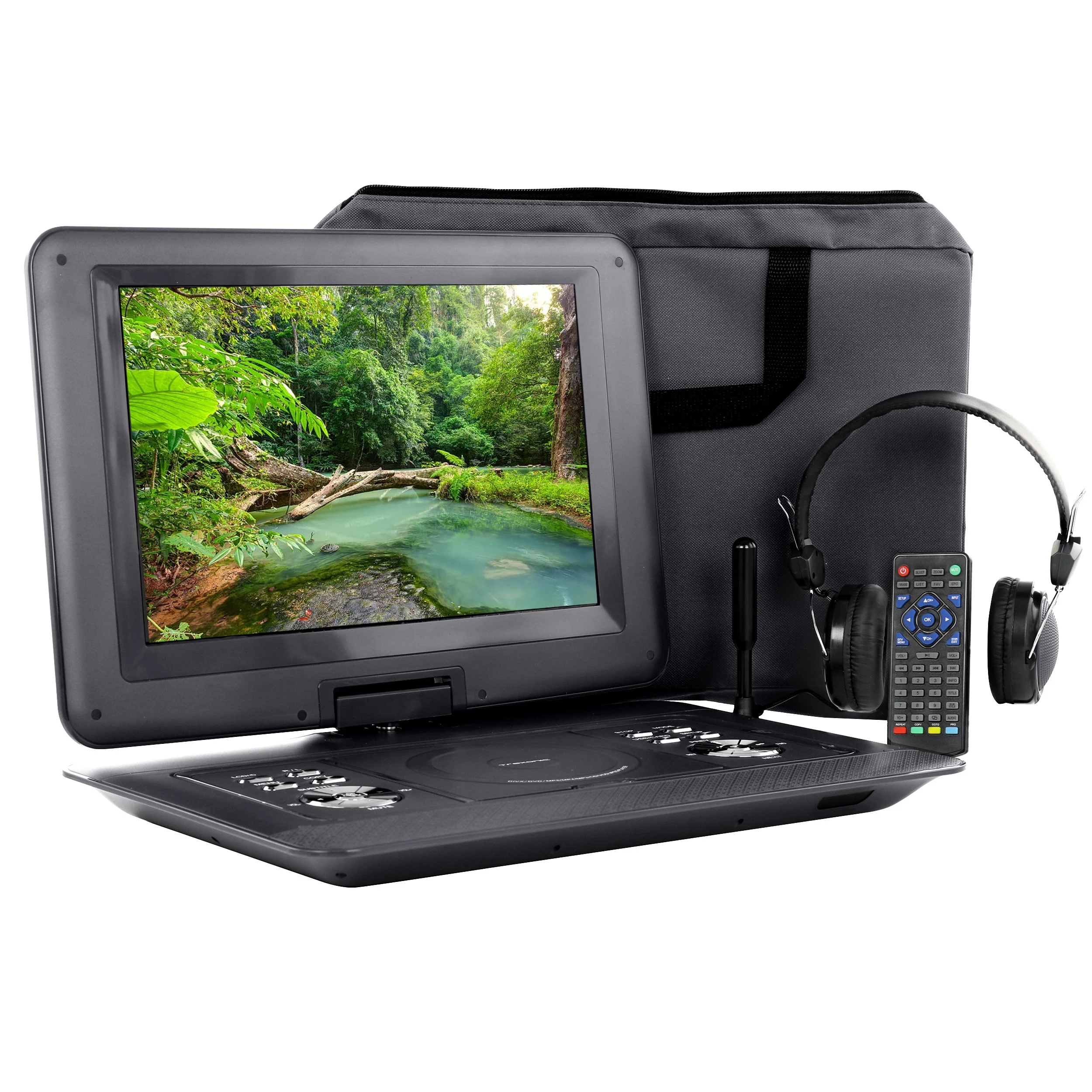 Trexonic 14.1 Inch Portable DVD Player with Swivel TFT-LCD Screen and USB,SD,AV,HDMI Inputs