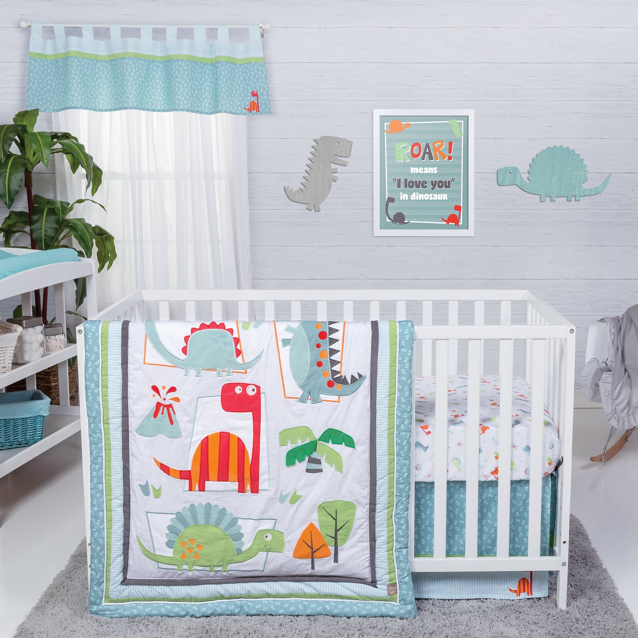 Trend Lab Baby Nursery Crib Bedding Set, Dinosaur Roar 3 Piece