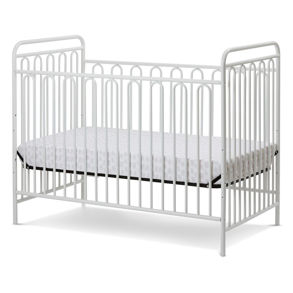 Belen Kox Trinity 3 in 1 Convertible Full Sized Metal Crib in Alabaster White