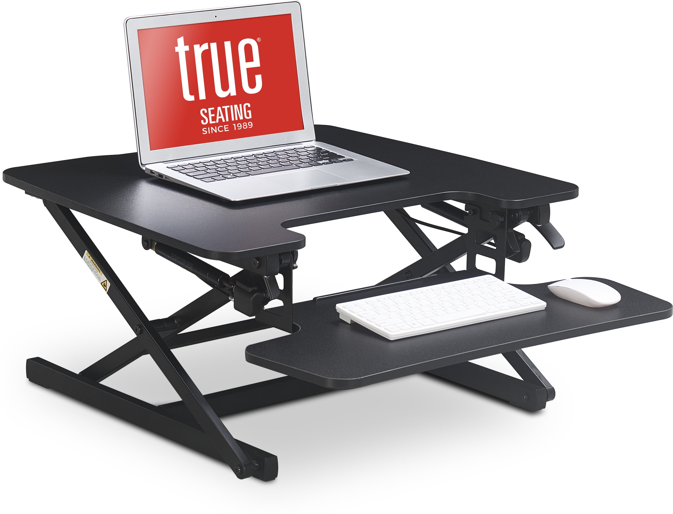 True Seating Ergo 27" Height Adjustable Standing Desk Converter, Black